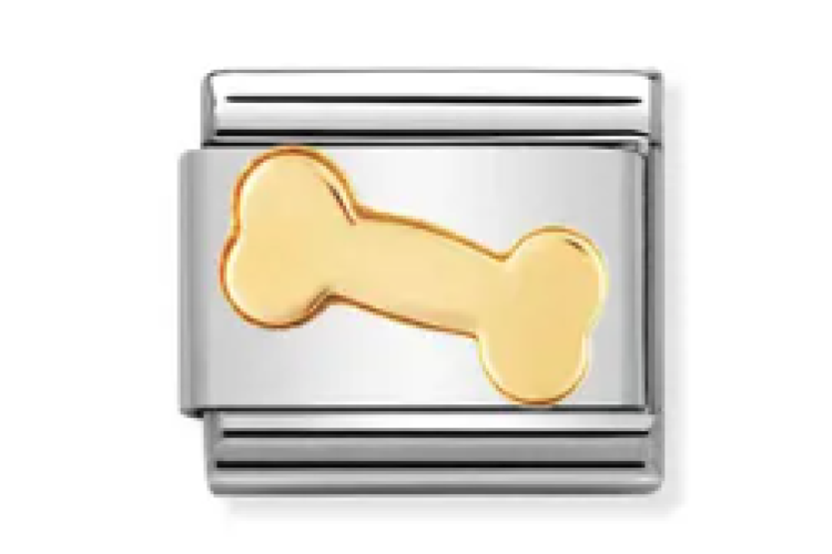 Gold Dog Bone Link