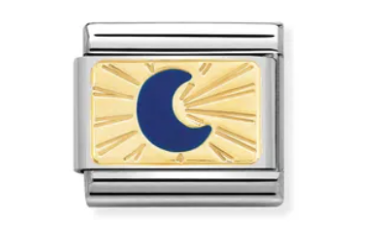 Gold Etched Back with Blue Moon Link