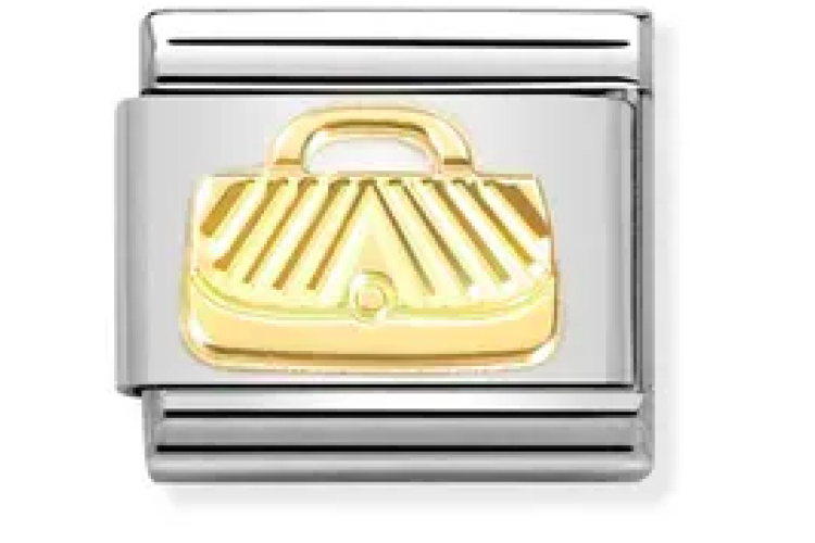 Gold Etched Bag Link 