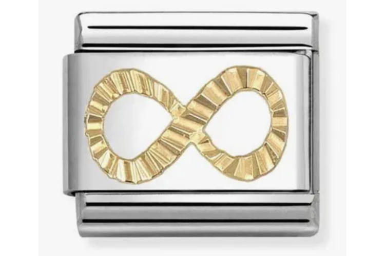Gold Etched Infinity Link