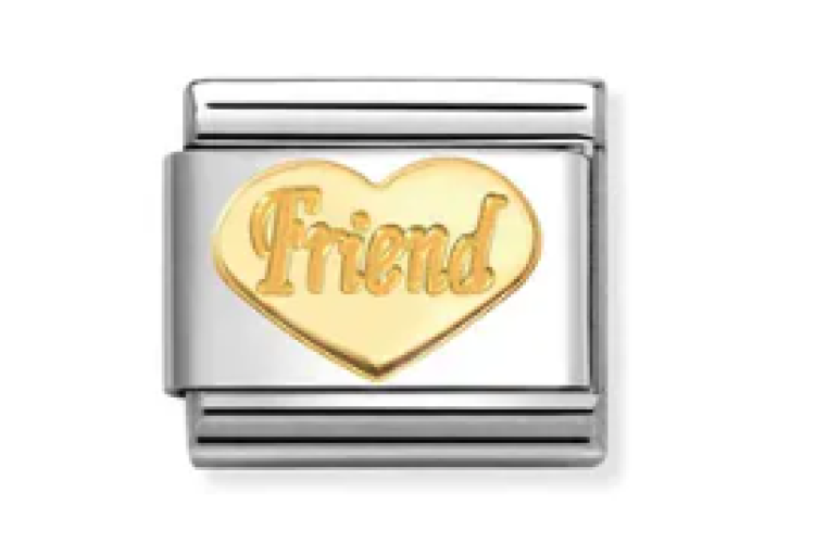Gold Friend Heart Link