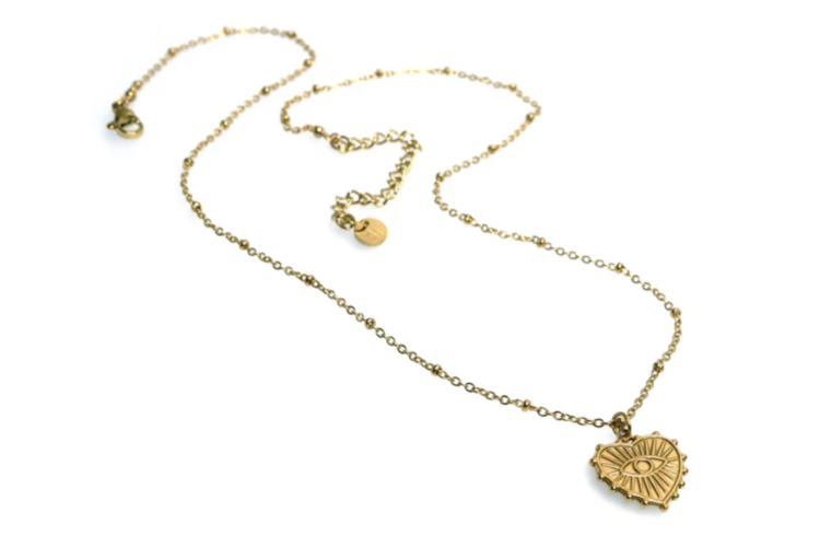Gold Heart Pendant Necklace