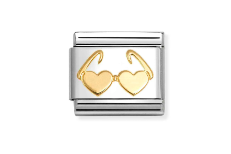 gold heart shaped sunglasses