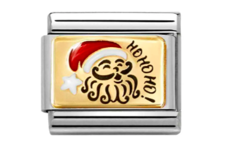 Gold HO! HO! HO! Santa Link 