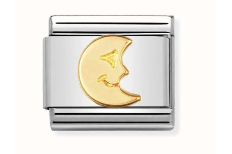 Gold Moon with Face Link