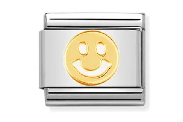 Gold Smiley Face Link 