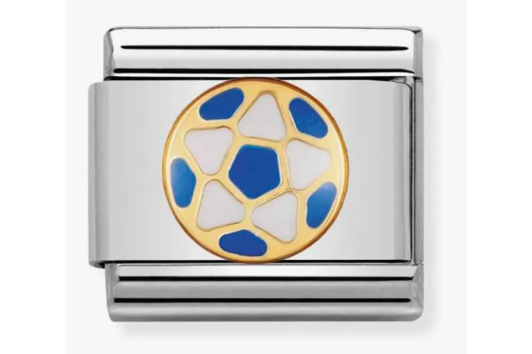 Gold with Blue and White Football Link