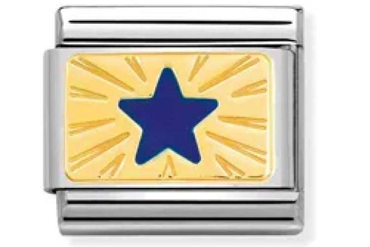 Gold with Blue Star Link 
