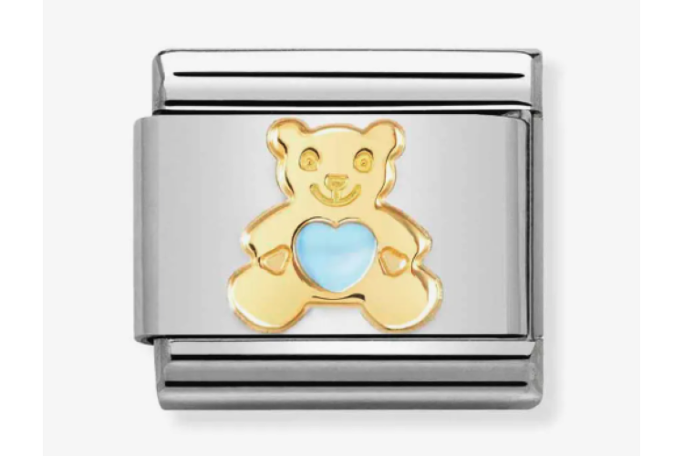 Gold with Blue Teddy Bear Link
