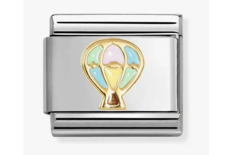 Gold with Colour Hot Air Balloon Link