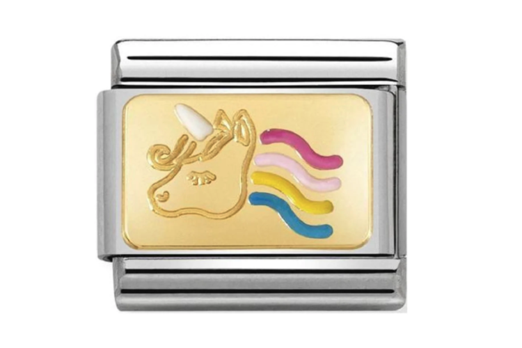 Gold with Colour Unicorn Link