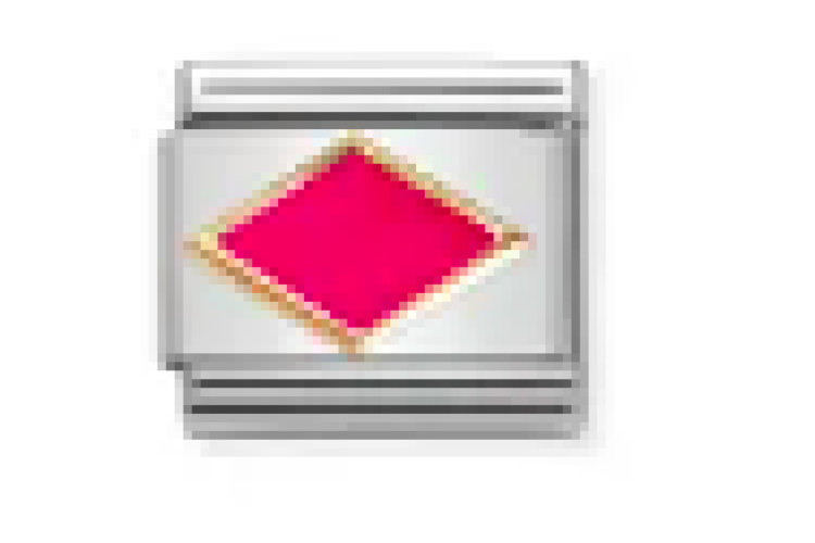 Gold With Fuchsia Rhombus Link 