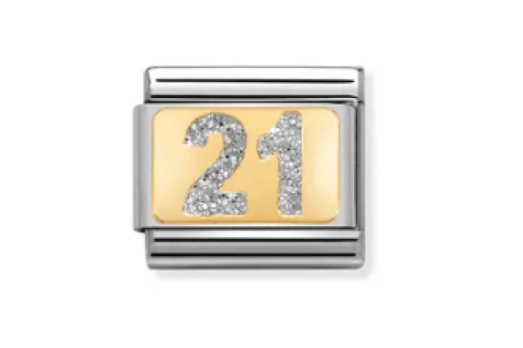Gold with Glitter Number Link