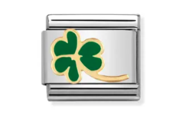 Gold with Green Clover Link