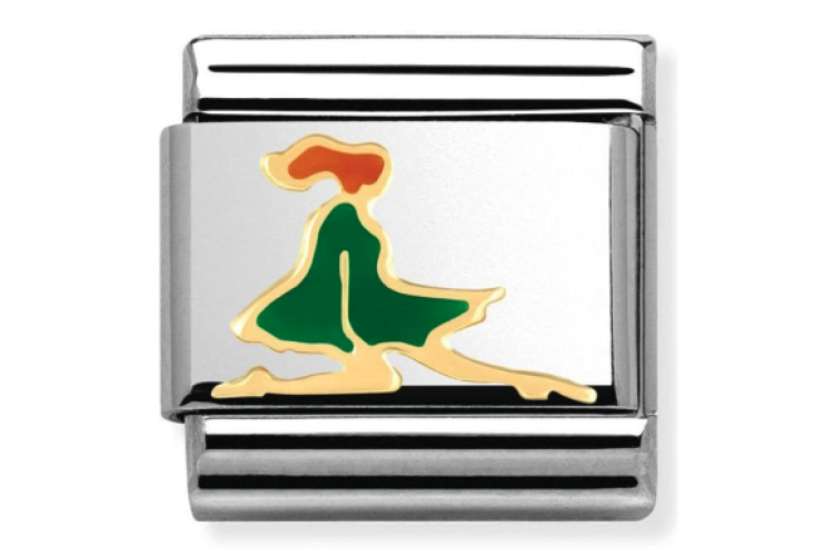 Gold with Green Irish Dancer Link