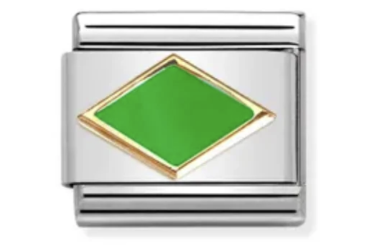 Gold with Green Rhombus Link