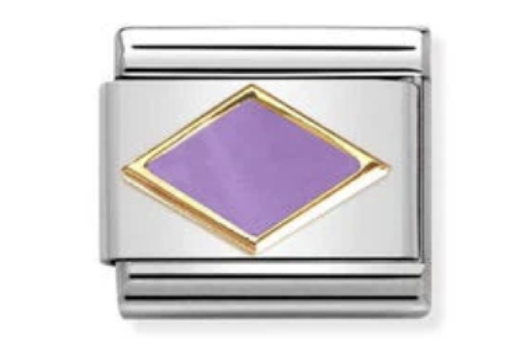 Gold with Lilac Rhombus Link