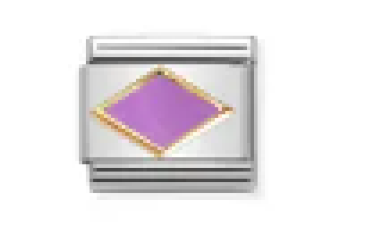 Gold With Lilac Rhombus Link 