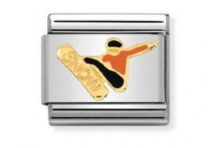 Gold with Orange Snowboarder Link