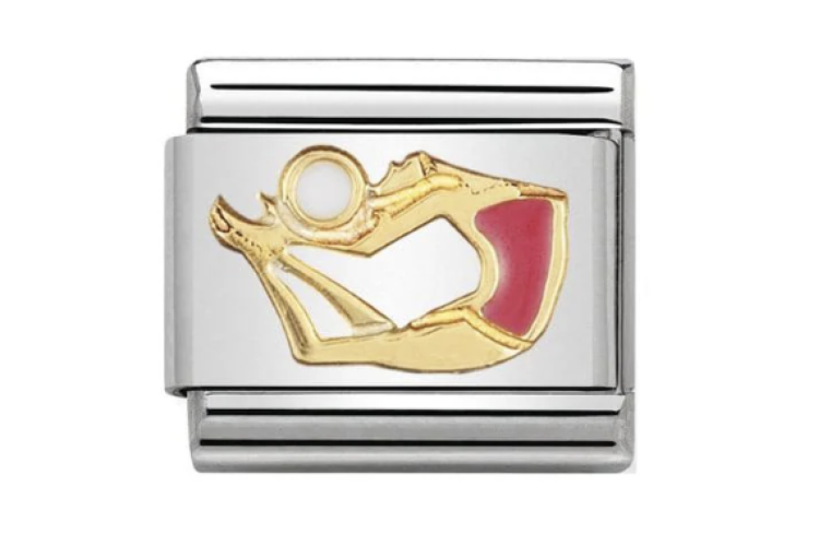 Gold with Pink Gymnast with Ball Link