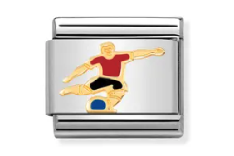 Gold with Red Football Player Link
