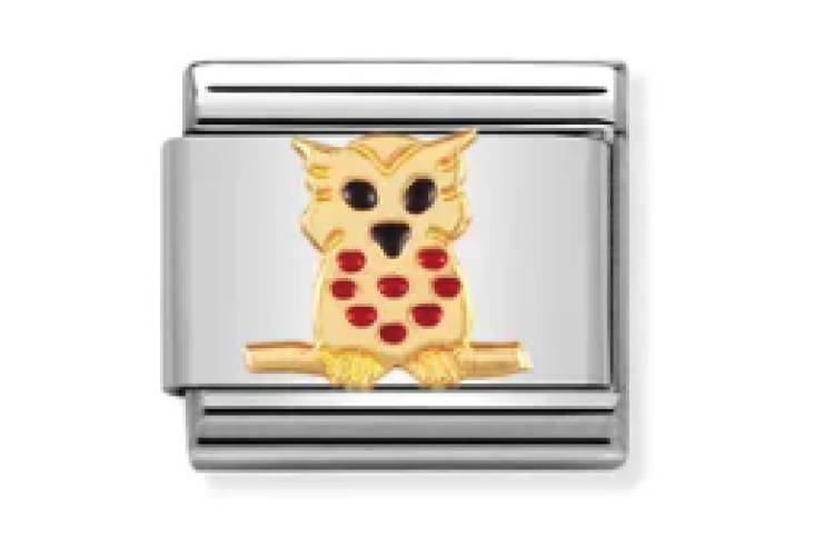 Gold with Red Owl Link