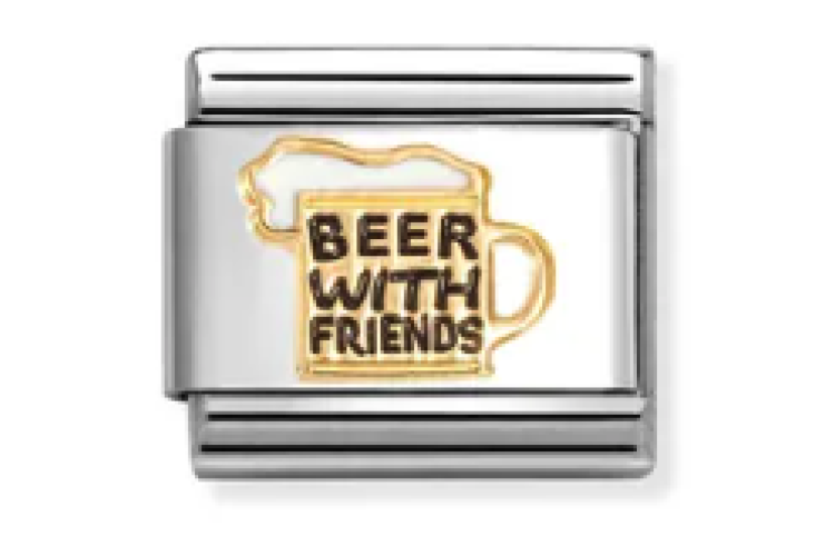 Gold with White Beer with Friends Link