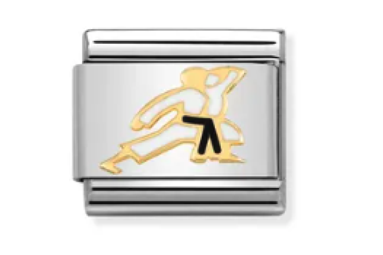 Gold with White Karate Link