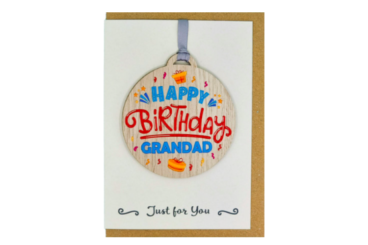Grandad Happy Birthday Card with Gift 
