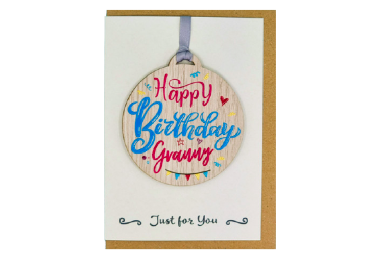 Granny Happy Birthday Card with Gift 