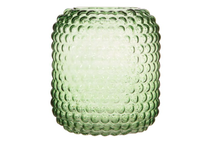 Green Glass Bobble Vase