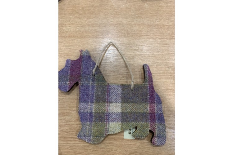 Hanging Scottie Dog Purple 