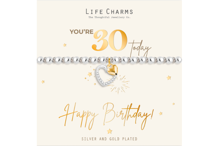 Happy 30th Birthday Bracelet 