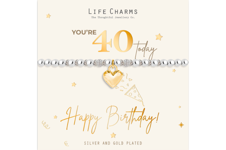 Happy 40th Birthday Bracelet 