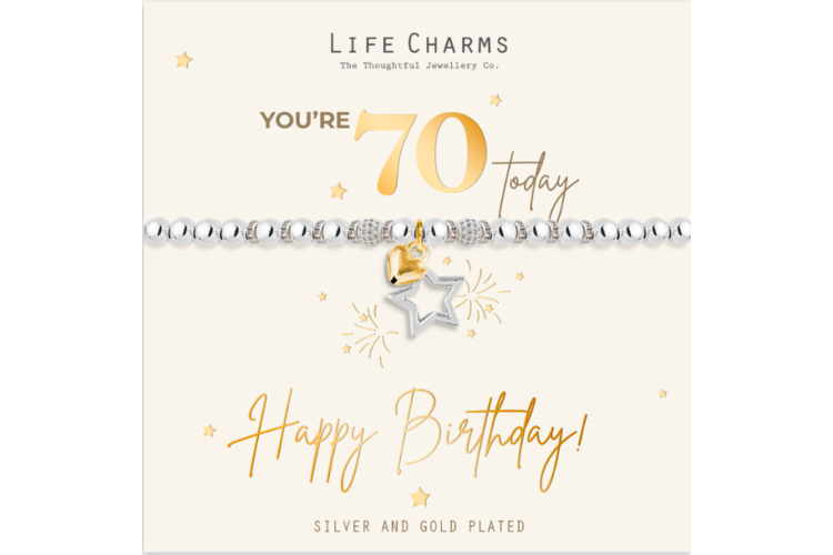 Happy 70th Birthday Bracelet 