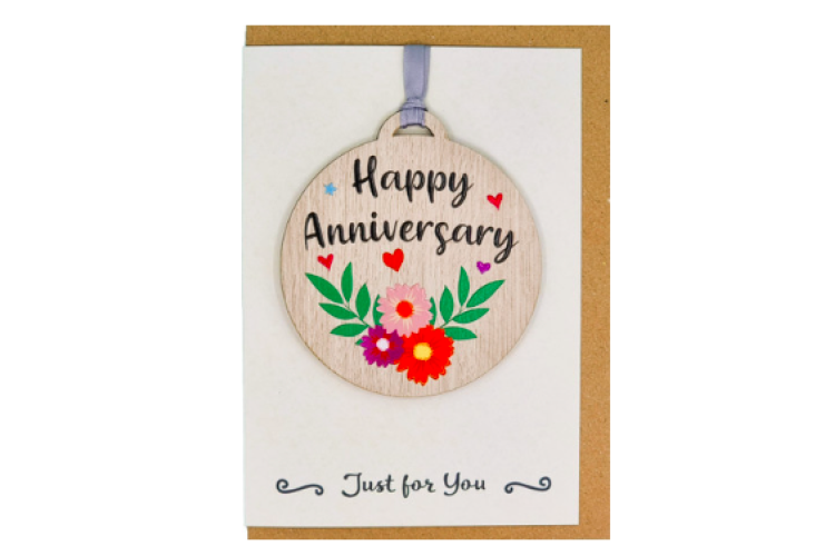 Happy Anniversary Card with Gift