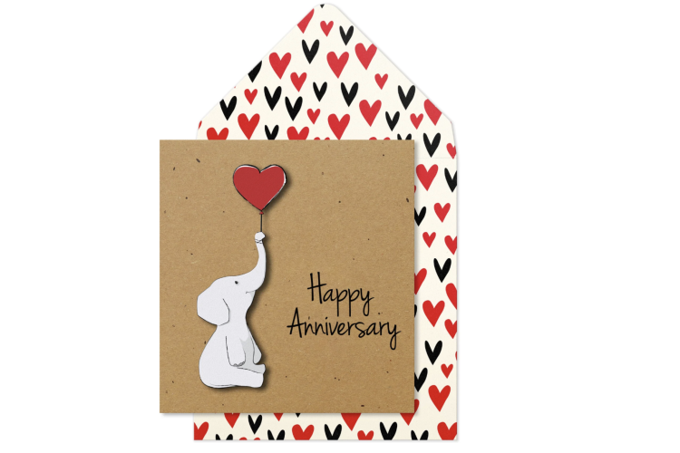 Happy Anniversary Elephant Card