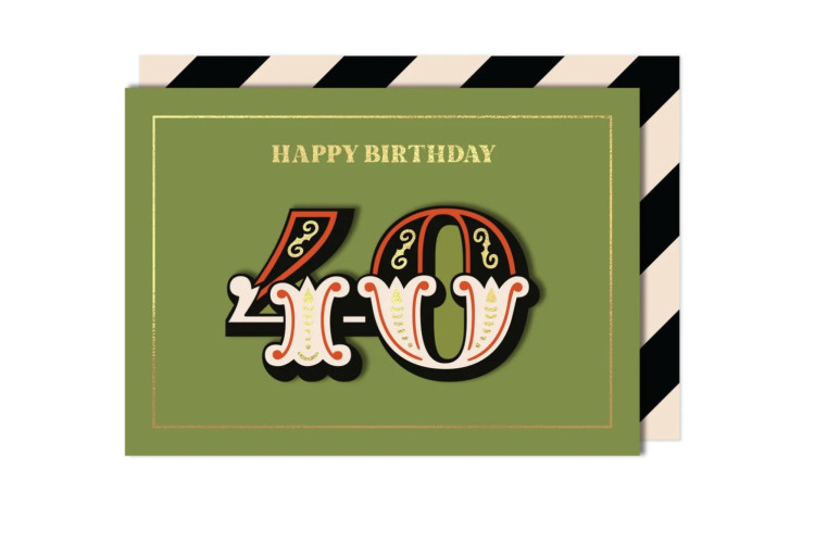 Happy Birthday - 40 (green)