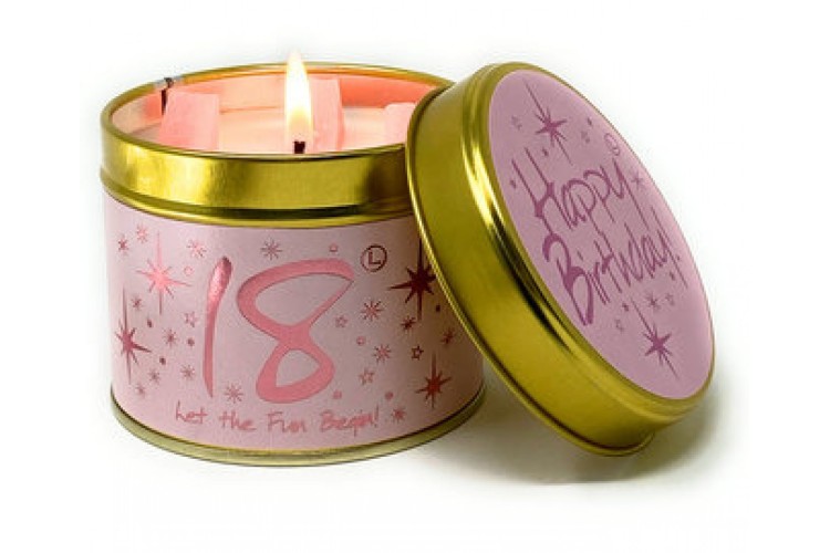 Happy Birthday 18th Scented Candle Tin