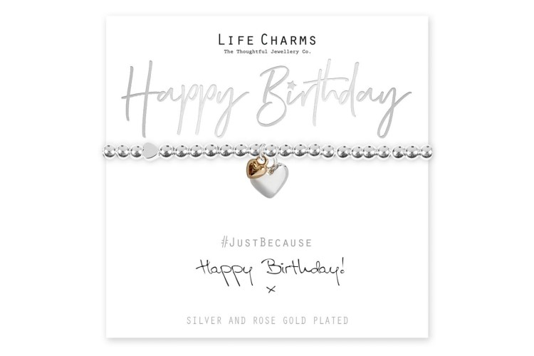 Happy Birthday Hearts Bracelet