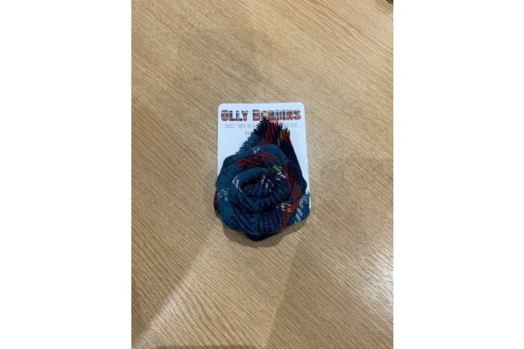 Harris Tweed Rose Brooch