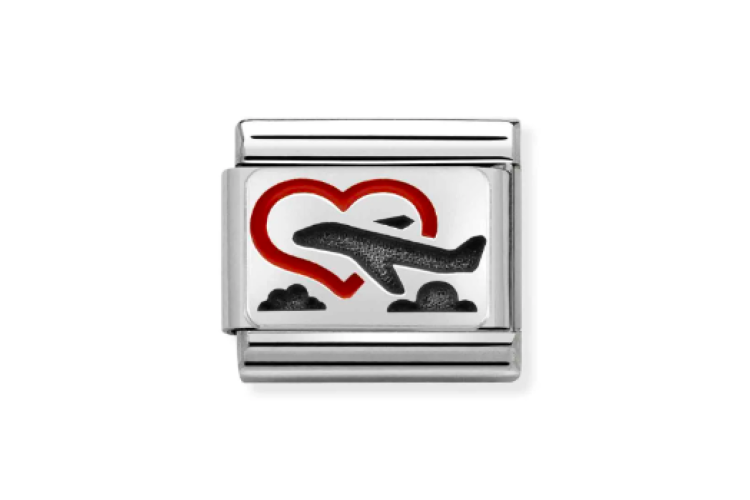 heart with plane