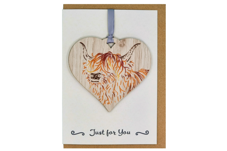 Highland Coo Card with Gift