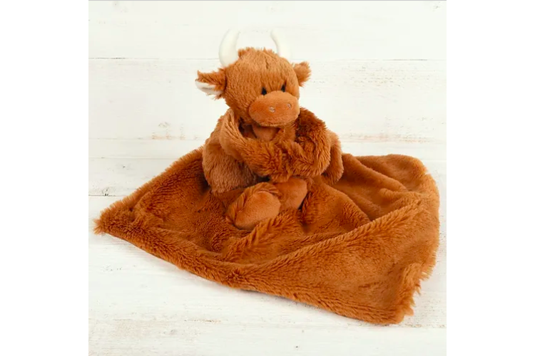 Highland Cow Soother Brown & Box