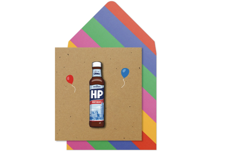 HP Sauce Balloons Birthday Card