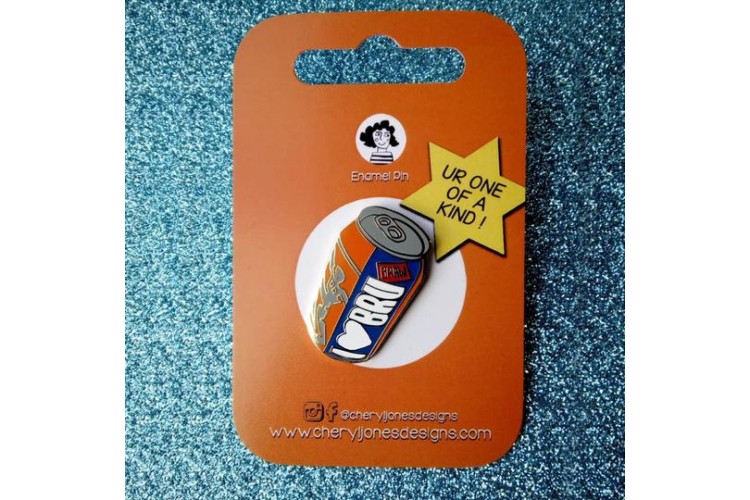 I Love Bru Enamel Pin