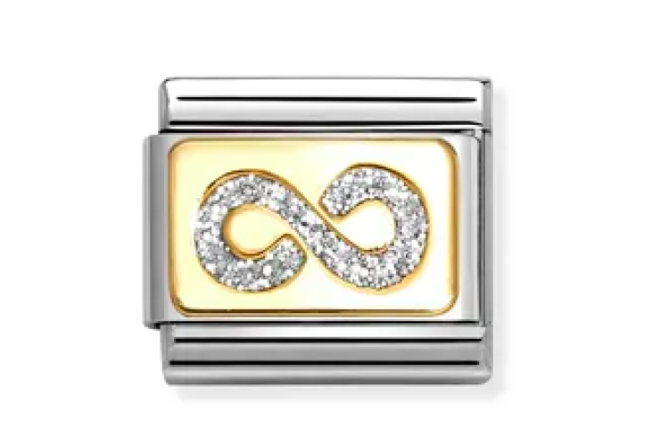 Infinity with Silver Glitter 