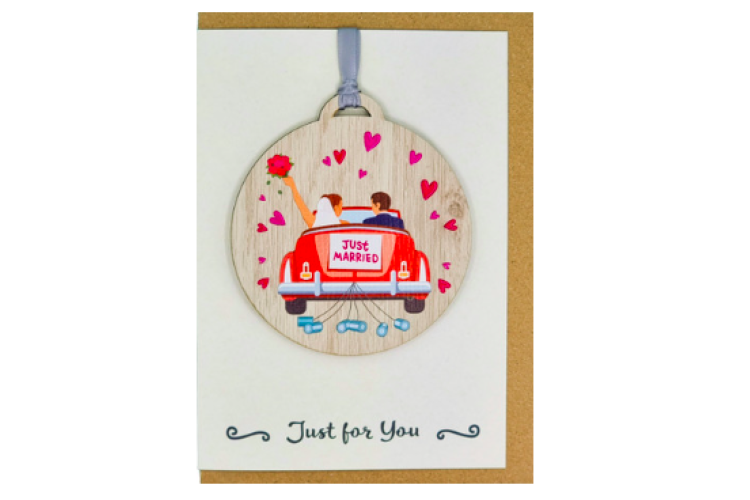 Just Married Card with Gift