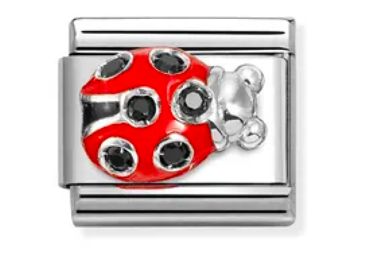 Ladybug Red with CZ Link 