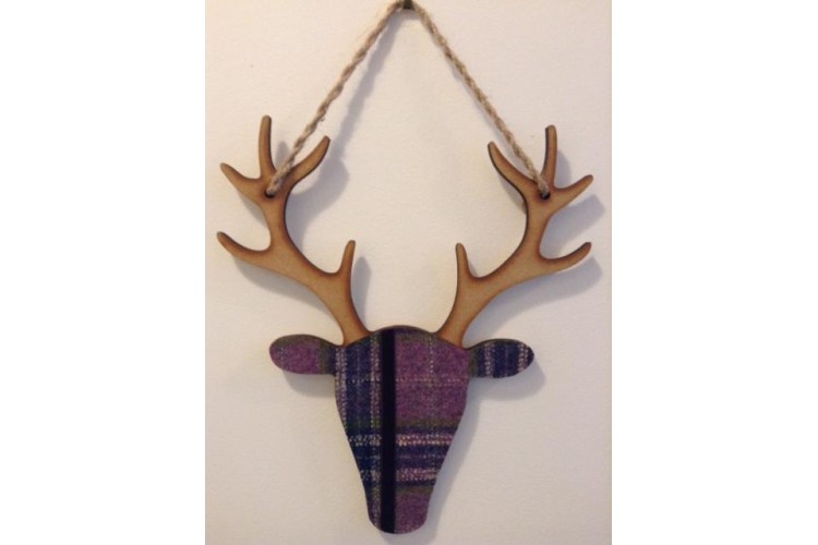 Large Hanging Stag Purple